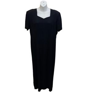 Scarlett Vintage 80's Short Sleeve Little Black Dress Size 14M